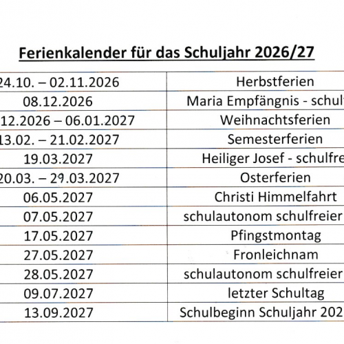 Ferienkalender